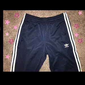 DARK BLUE ADIDAS SNAP PANTS